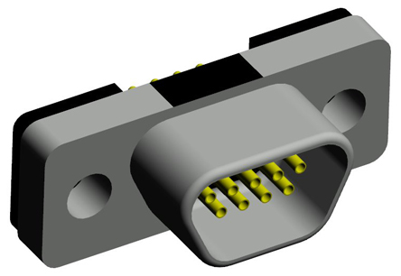 Norcomp 380 9 Way Straight 1.27 mm Pitch Through Hole D-Sub Connector Female