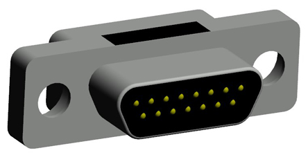 Norcomp 380 15 Way Straight 1.27 mm Pitch Through Hole D-Sub Connector Male