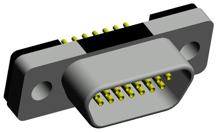 Norcomp 380 15 Way Straight 1.27 mm Pitch Through Hole D-Sub Connector Female