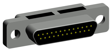 Norcomp 380 25 Way Straight 1.27 mm Pitch Through Hole D-Sub Connector Male