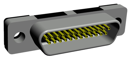 Norcomp 380 25 Way Straight 1.27 mm Pitch Through Hole D-Sub Connector Female