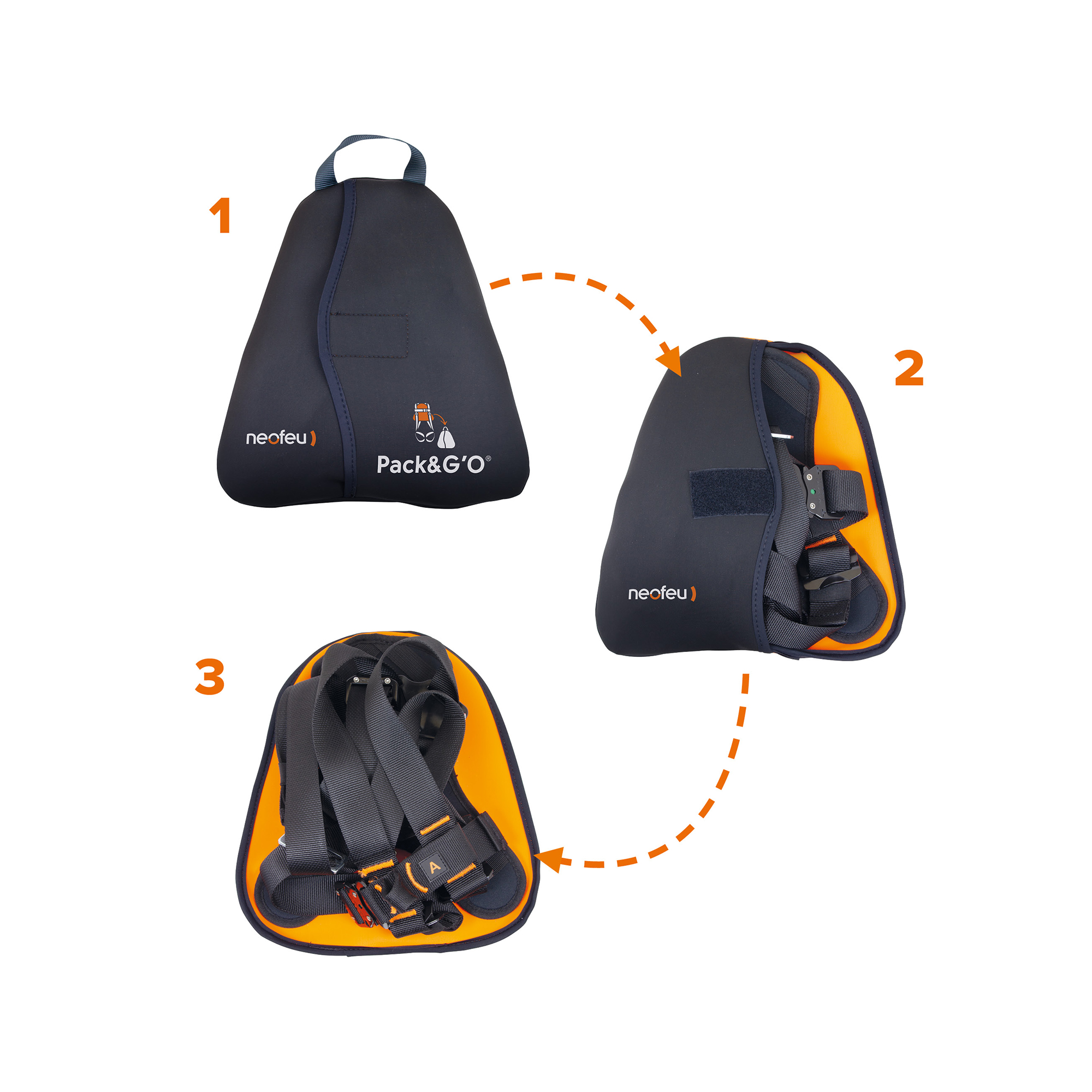 nus57pml NEOFEU NUS57P..ML Front, Rear Attachment Safety Harness, 140kg Max, M/L