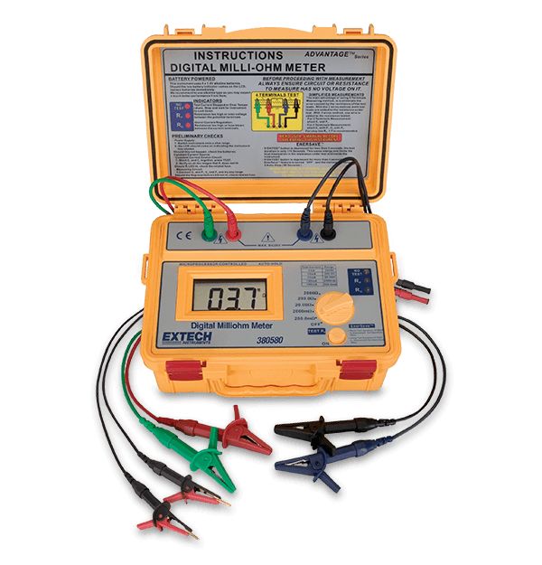 Extech Ohmmeter, 0.1 mΩ, 4 Wire