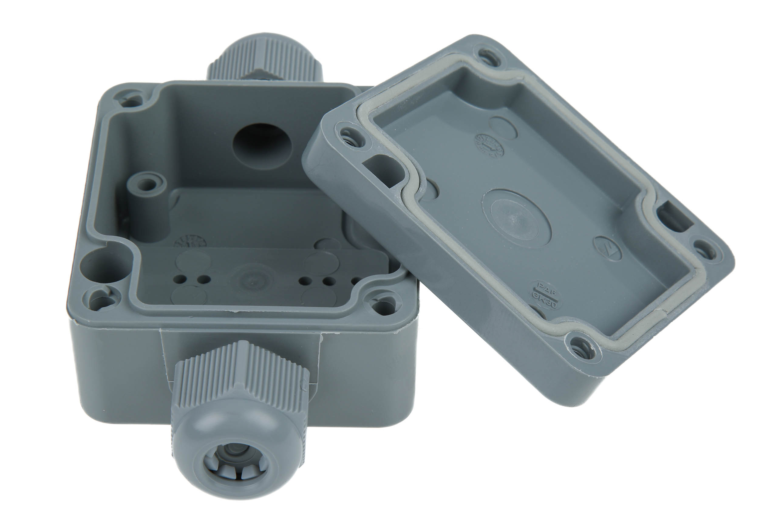 38101200 Bopla Euromas Polymas Series Black Polyamide Junction Box, IP65, 0 Terminals, 58 mm, 64mm 34 mm