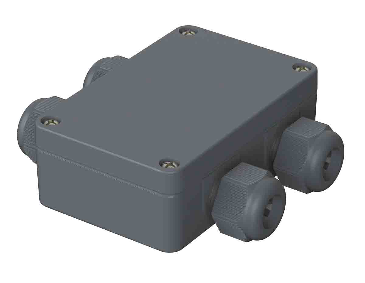 Bopla Euromas Polymas Series Black Polyamide Junction Box, IP65, 0 Terminals, 98 mm, 64mm 34 mm