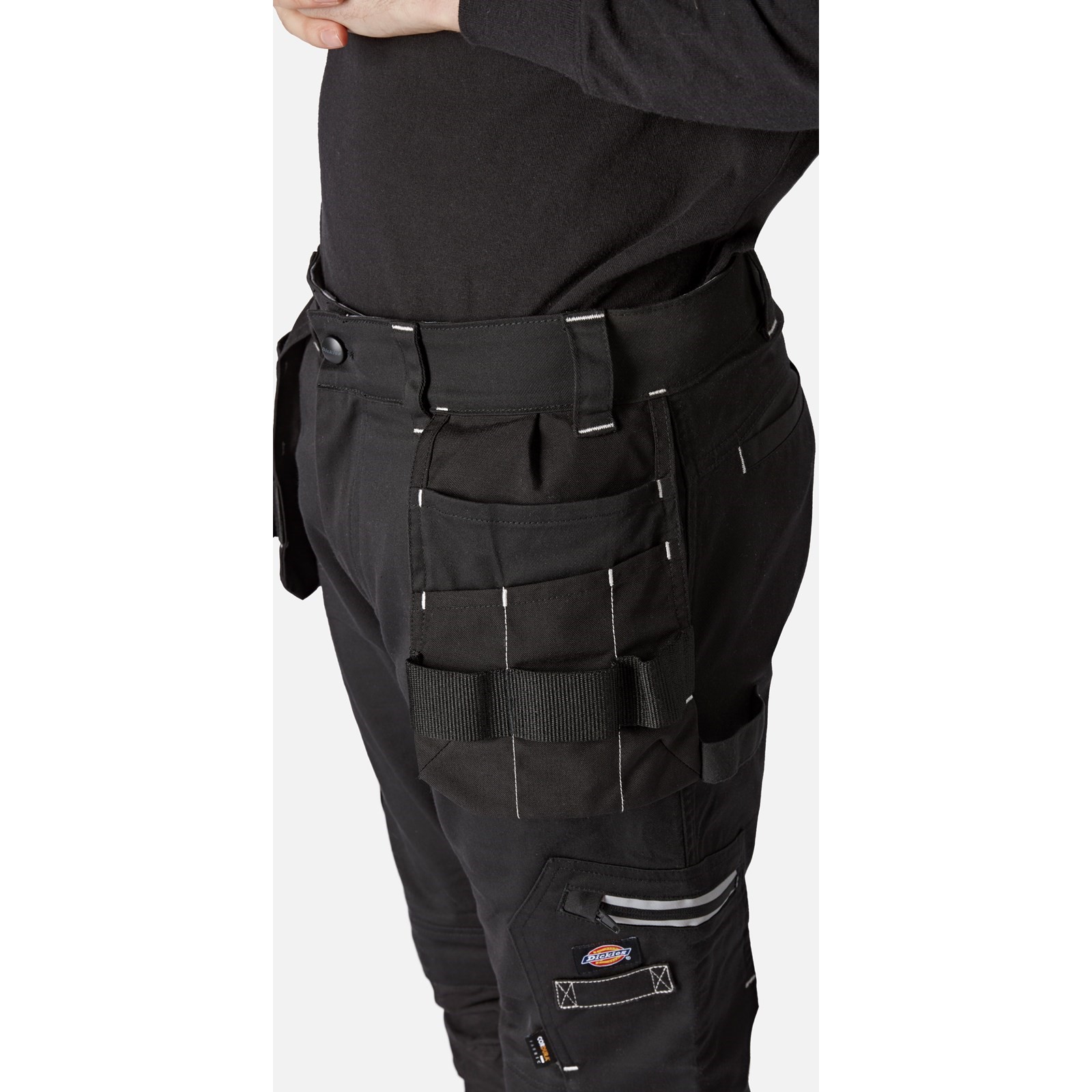 dk0a4xswblk1 Dickies Universal FLEX Men's Black 2% Elastane, 38% Polyester, 60% Cotton, Size 30L Waist Size 30 cm W
