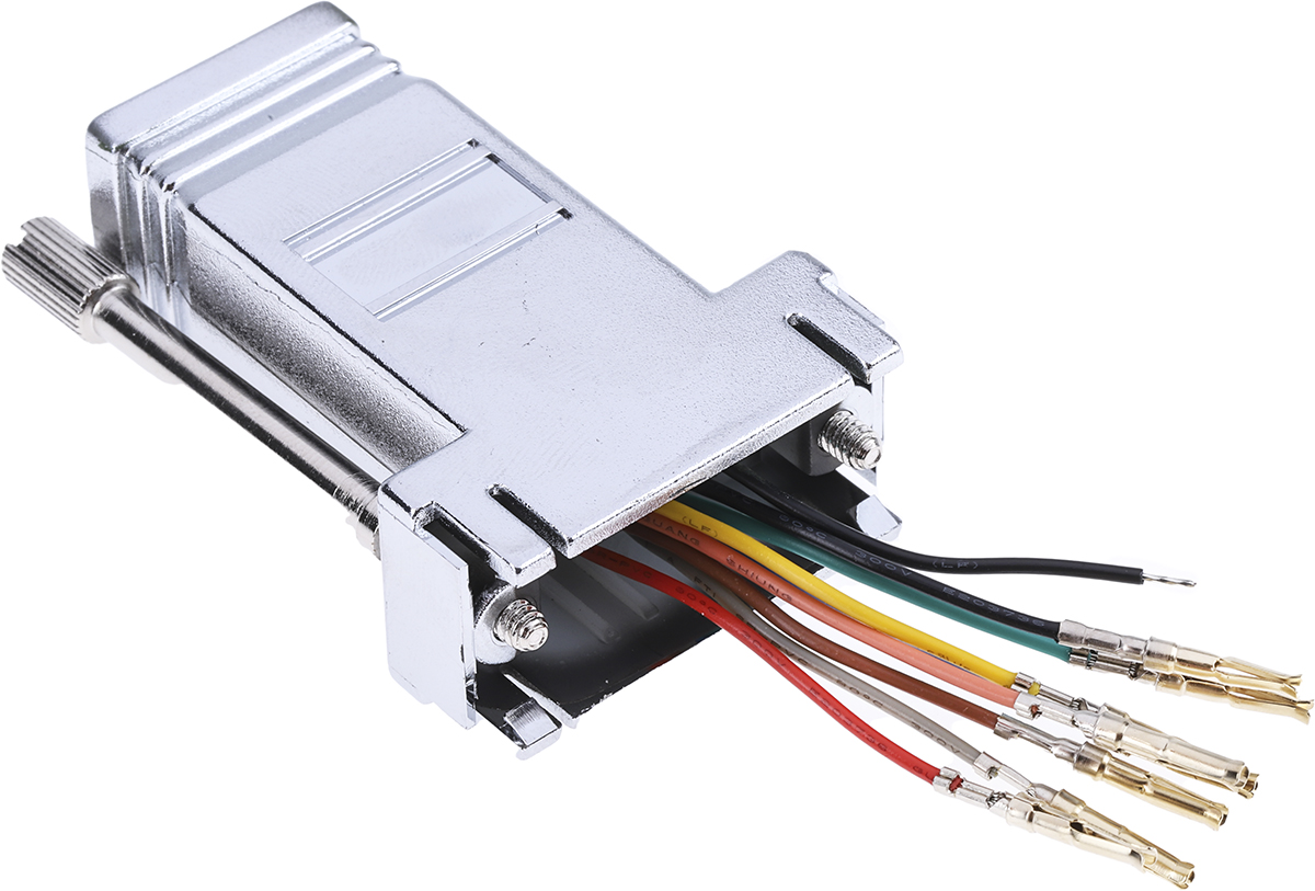 382-2695 RS PRO D-Sub Adapter 9-Way D-Sub to Female Female RJ45 Female Female