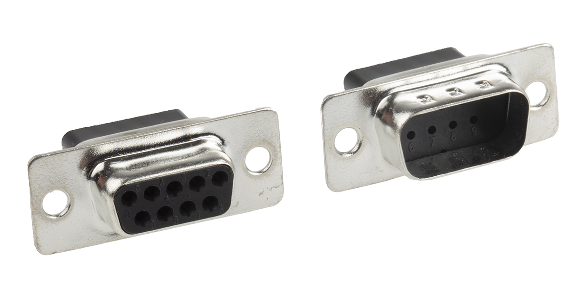 382-2724 RS PRO D-Sub Adapter 9-Way D-Sub to Male Male 9-Way D-Sub Female Female