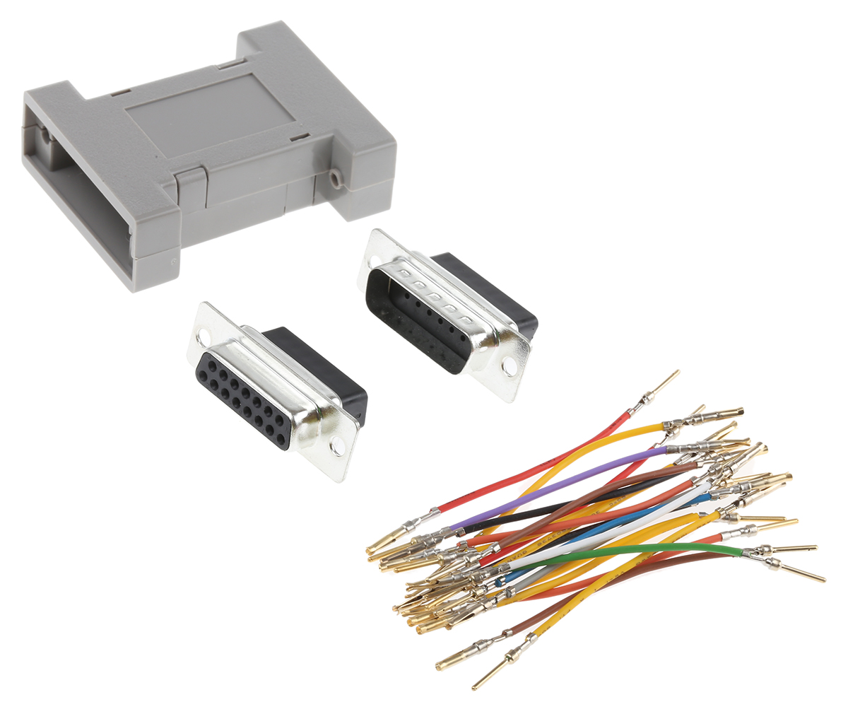 RS PRO D-Sub Adapter 15-Way D-Sub to Male Male 15 Way D-Sub Female Female