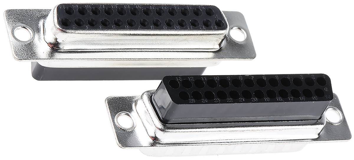 382-2796 RS PRO D-Sub Adapter 25-Way D-Sub to Male Male 25 Way D-Sub Female Female