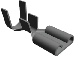 TE Connectivity FASTON .250 Uninsulated Female Spade Connector, Receptacle, 6.35 x 0.81mm Tab Size, 1.25mm² to 3mm²