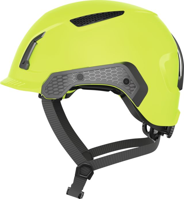 ABUS ABUS Yellow Safety Helmet Chin Strap Included Ventilated Adjustable