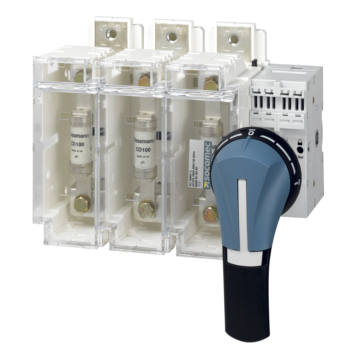 Socomec Fuse Switch Disconnector, 3-Pole, 160 A, 1250A