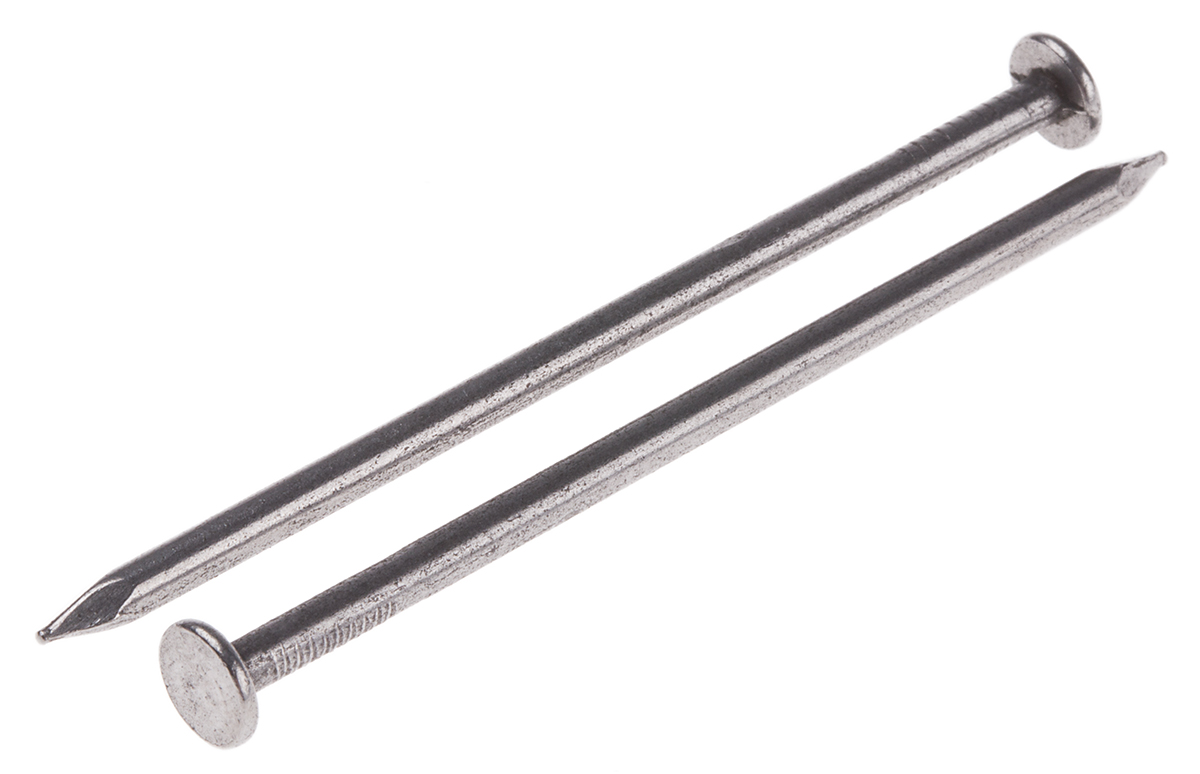 RS PRO Bright Steel Round Nail; 65 mm x 2.65 mm; 500 g Bag