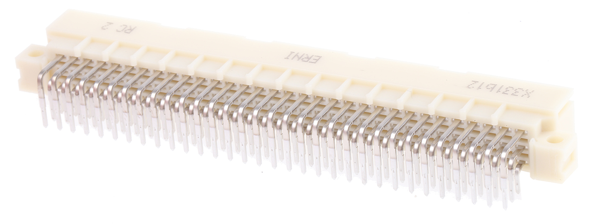 ERNI ERNIPRESS 96 Way 2.54 mm Pitch, Type C/2, Type Solder Class Class C2, 3 Row Male, Right Angle DIN 41612 Connector