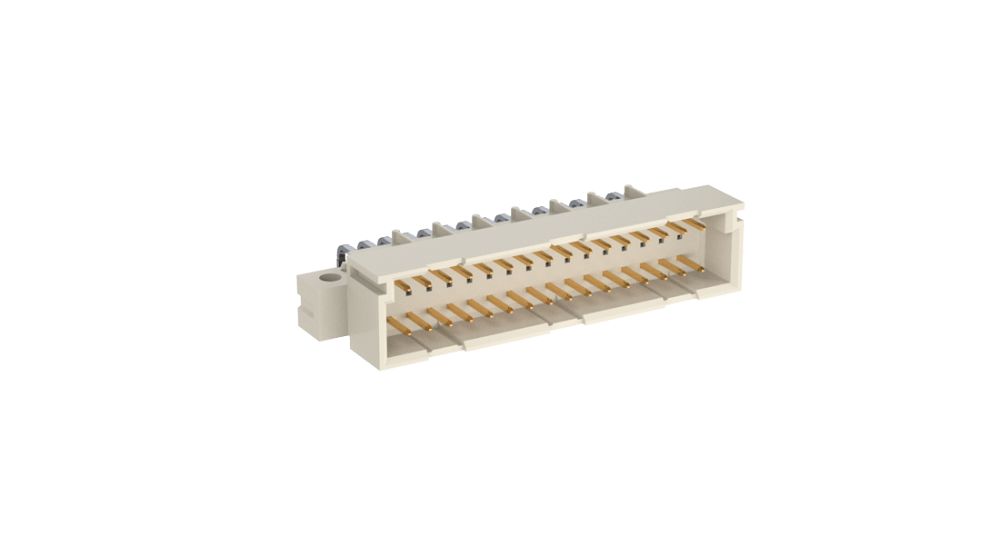 ERNI ERNIPRESS 32 Way 2.54 mm Pitch, Type C/2, Type Solder Class Class C2, 3 Row Male, Right Angle DIN 41612 Connector