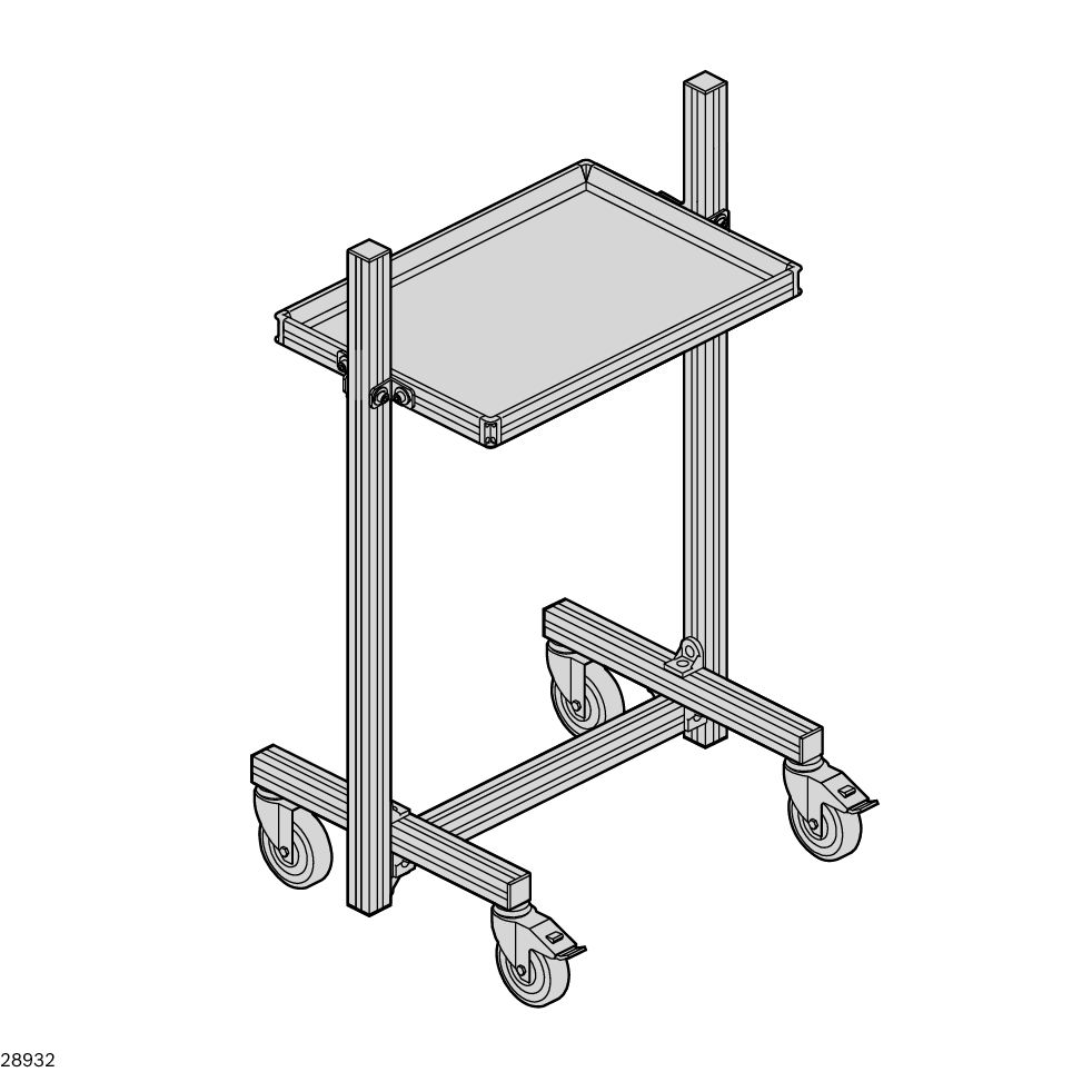 Bosch Rexroth Ball Bearing, Polypropylene Logistic Shelves 45 mm
