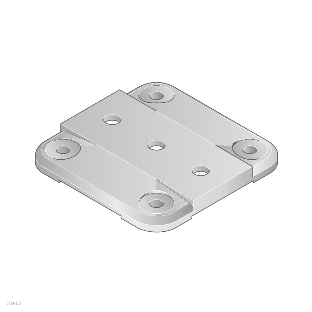 Bosch Rexroth Aluminium Base Plate 15 mm 135 mm