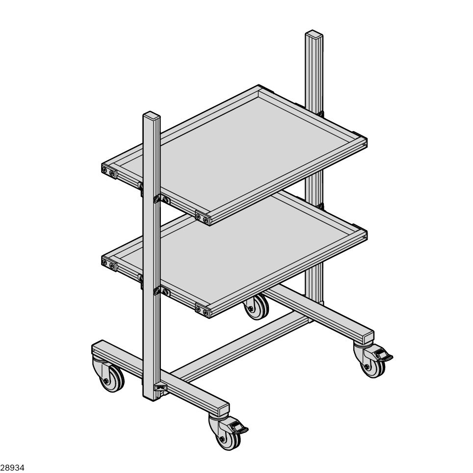 Bosch Rexroth Frame Profile Logistic Shelves 22 mm