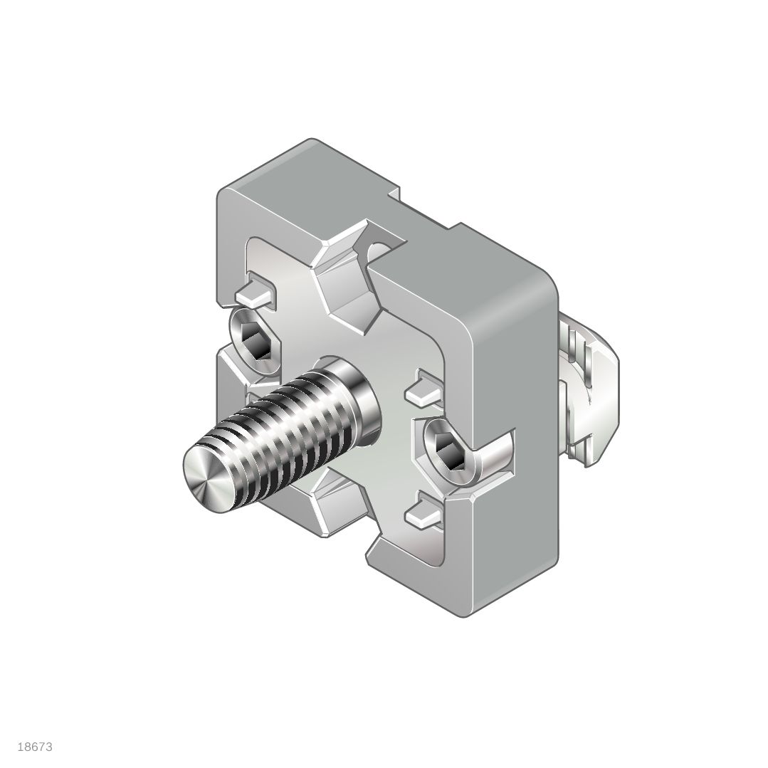 3842520802 Bosch Rexroth M5 T-Connector, Connecting Component, Strut Profile 45 mm, Groove Size 8 mm