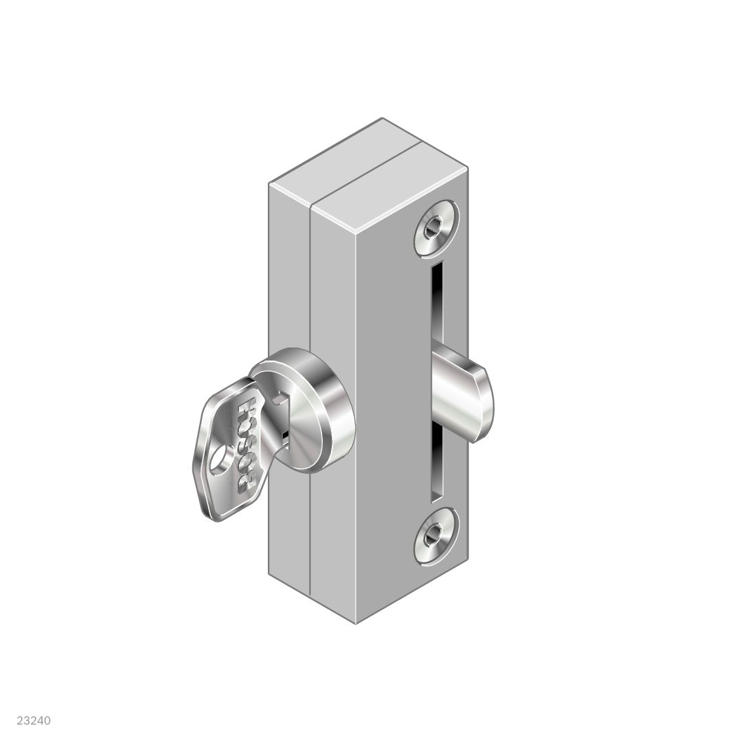 Bosch Rexroth Die Cast Zinc Different Lock Ecosafe Protective Barrier System 30 x 30 mm Slot, 8 to 10 mm² Strut Profile