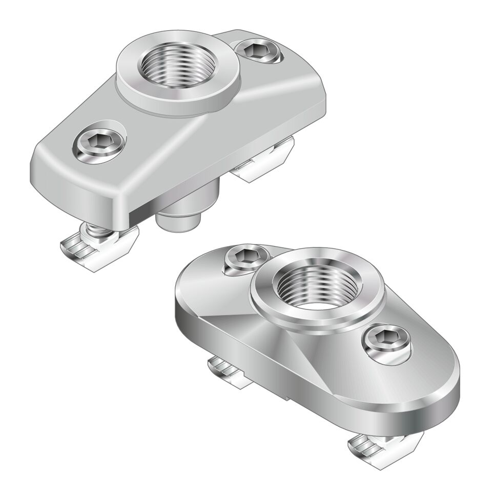 Bosch Rexroth 3/8 in G Connecting Clamp, Connecting Component, Strut Profile 45 mm, Groove Size 10 mm