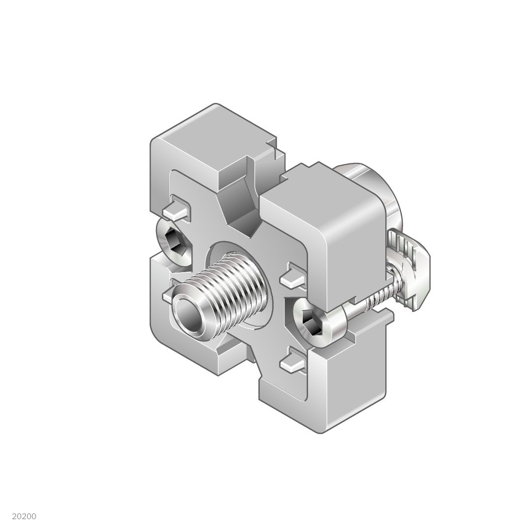 Bosch Rexroth 12 mm T-Connector, Connecting Component, Strut Profile 10 mm, Groove Size 10 mm
