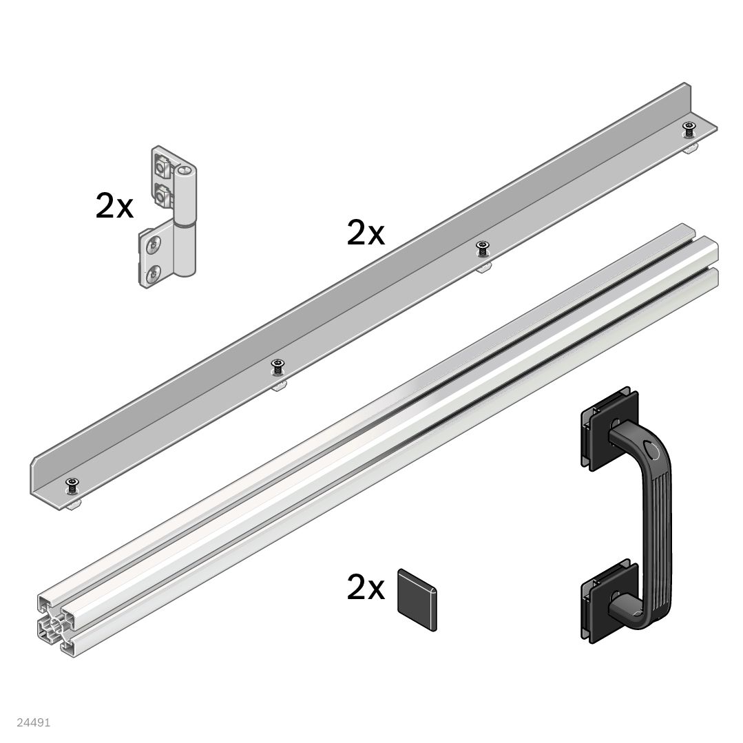 Bosch Rexroth Door Profile Ecosafe Protective Barrier System 35 x 35 mm Slot, 35 x 35 mm Strut Profile