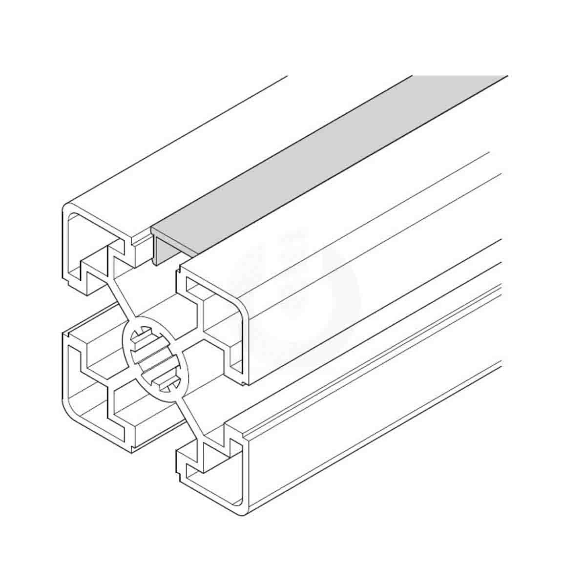 Bosch Rexroth Aluminium Cover Strip, 8 mm Groove Size, 10000 mm Length