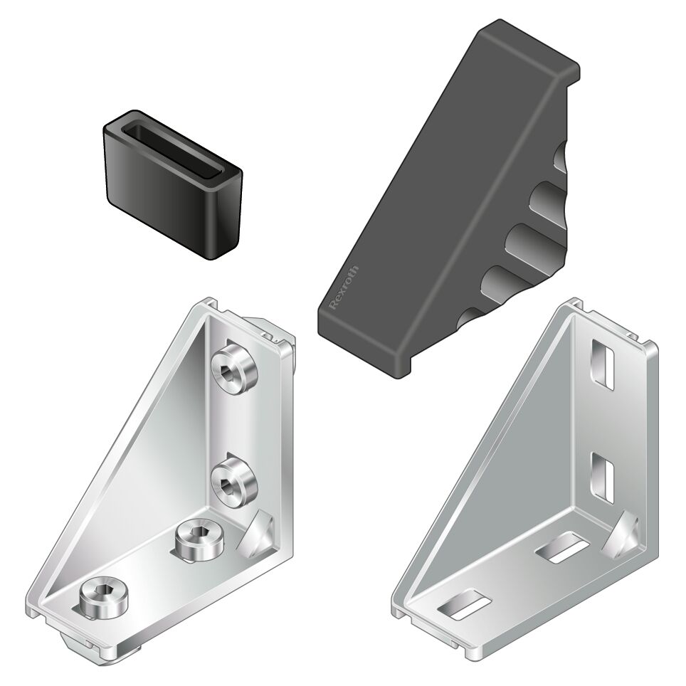 Bosch Rexroth Angle Bracket, Connecting Component, Strut Profile 20 x 40 mm, Groove Size 6 mm