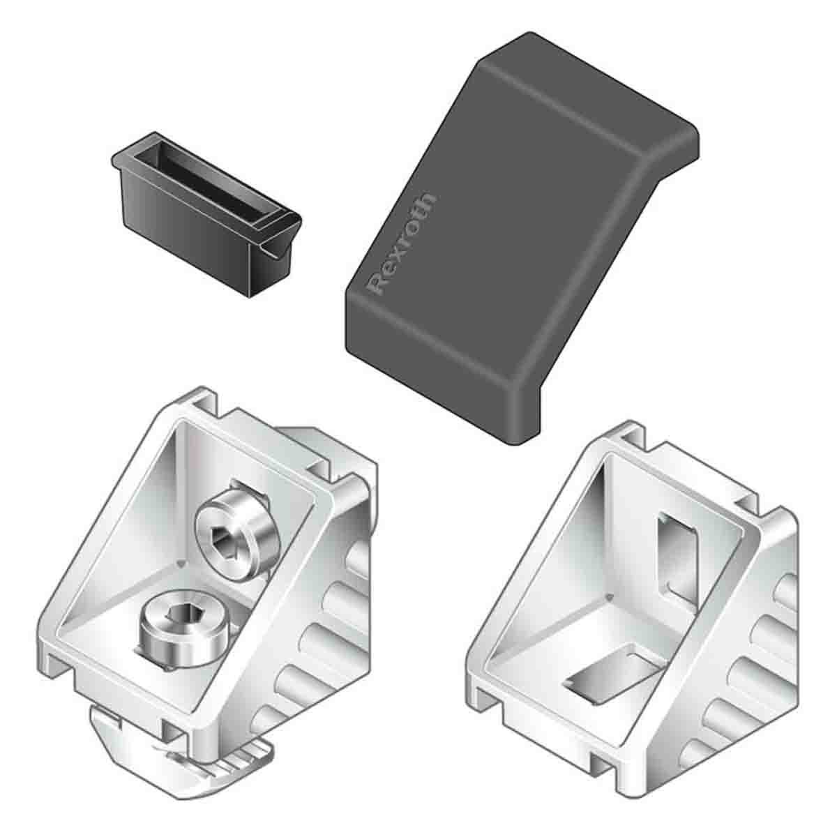 Bosch Rexroth M6 Mounting Bracket, Connecting Component, Groove Size 10 mm