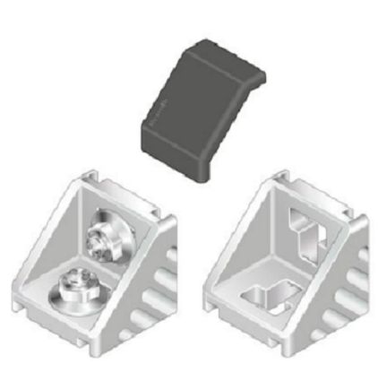 Bosch Rexroth M8 Angle Bracket, Connecting Component, Strut Profile 45 mm, Groove Size 10 mm