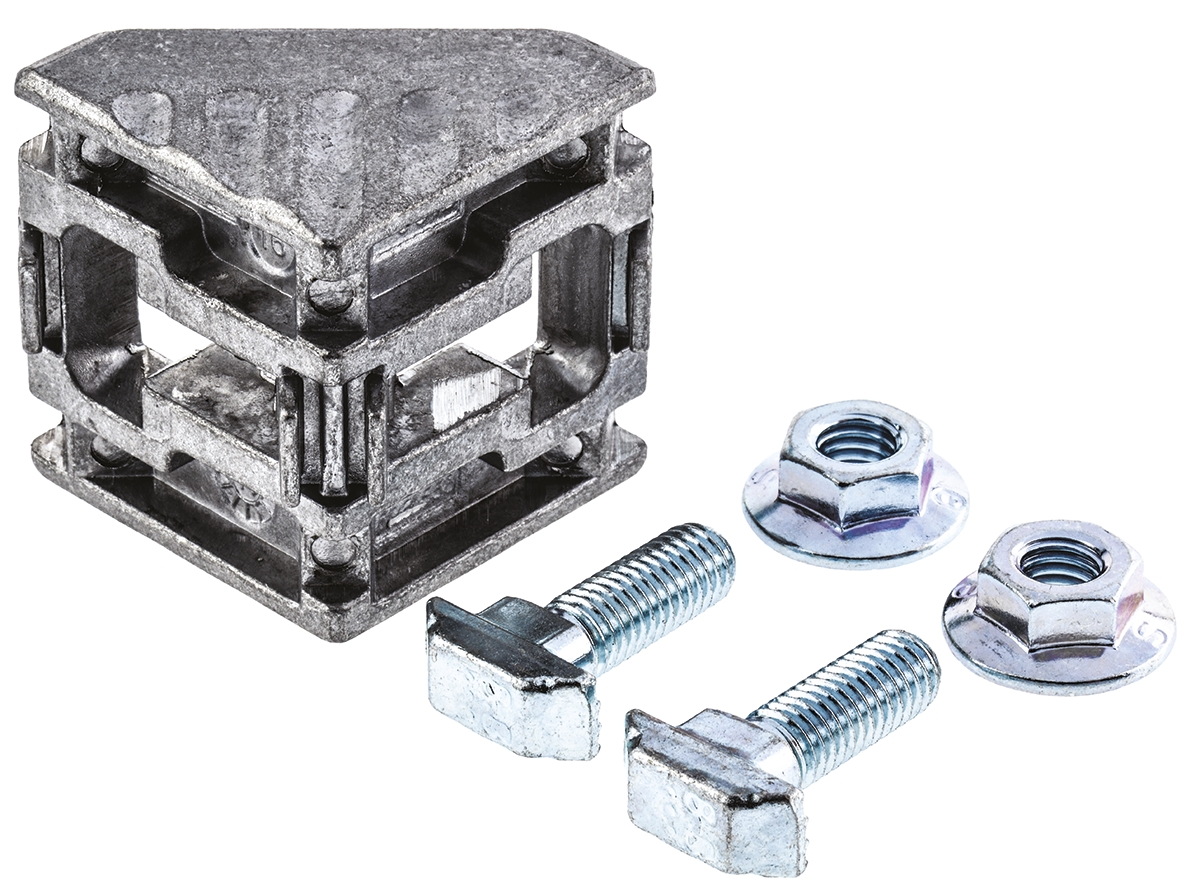3842523561 Bosch Rexroth M8 Angle Bracket, Connecting Component, Strut Profile 45 mm, Groove Size 10 mm