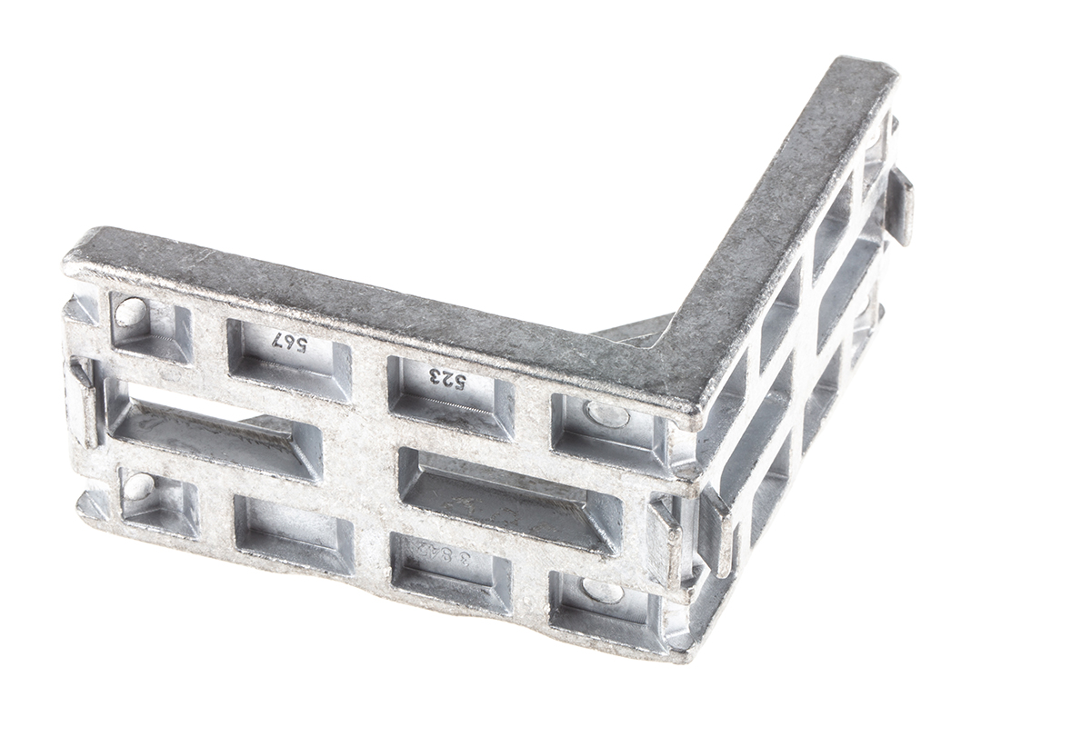 3842523570 Bosch Rexroth M8 Angle Bracket, Connecting Component, Strut Profile 45 mm, Groove Size 10 mm