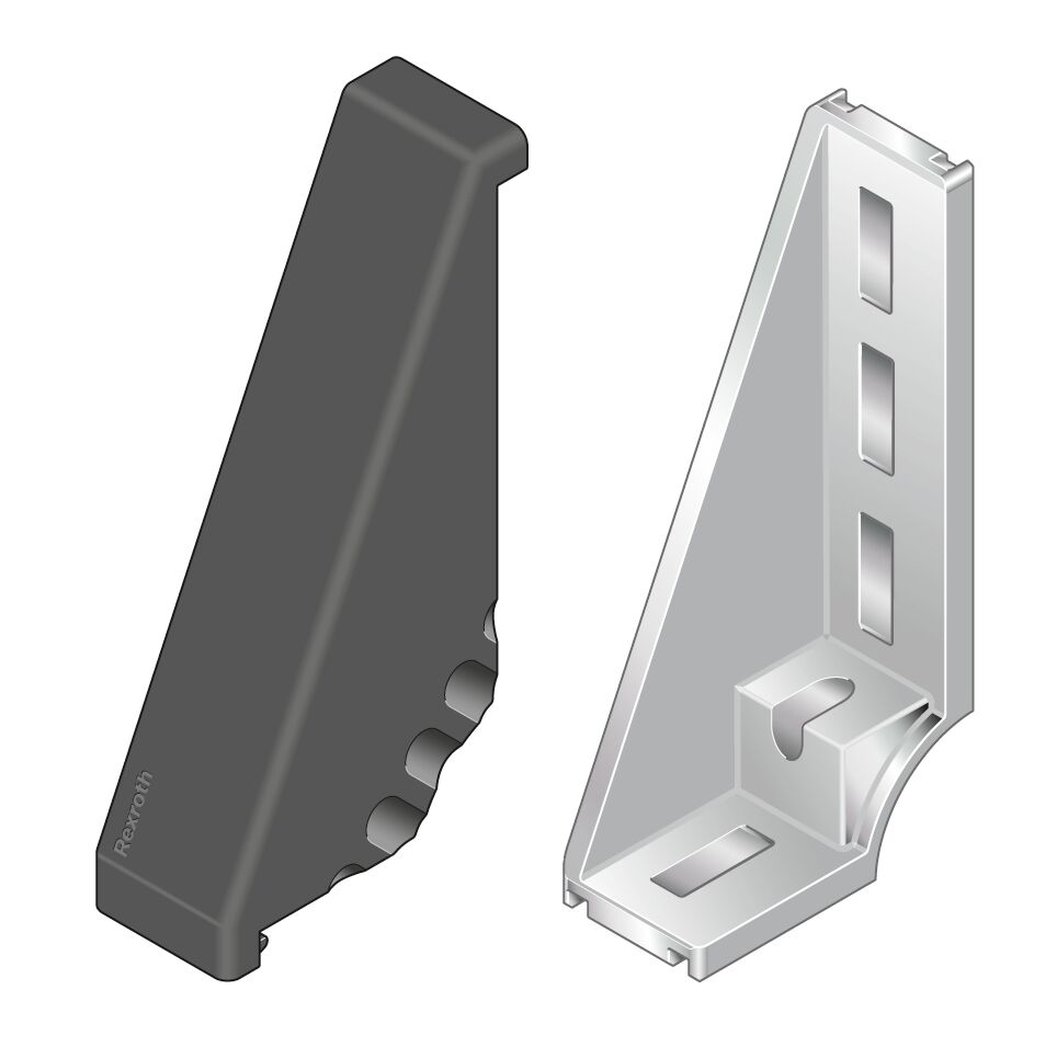 3842523583 Bosch Rexroth M8 Foundation Bracket, Connecting Component, Strut Profile 45 mm, Groove Size 10 mm