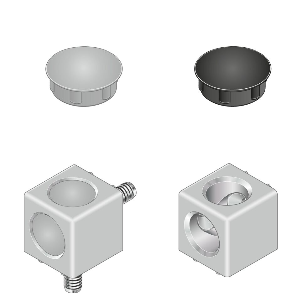 Bosch Rexroth 8 mm Corner Connector, Connecting Component, Strut Profile 30 x 30 mm, Groove Size 8 mm