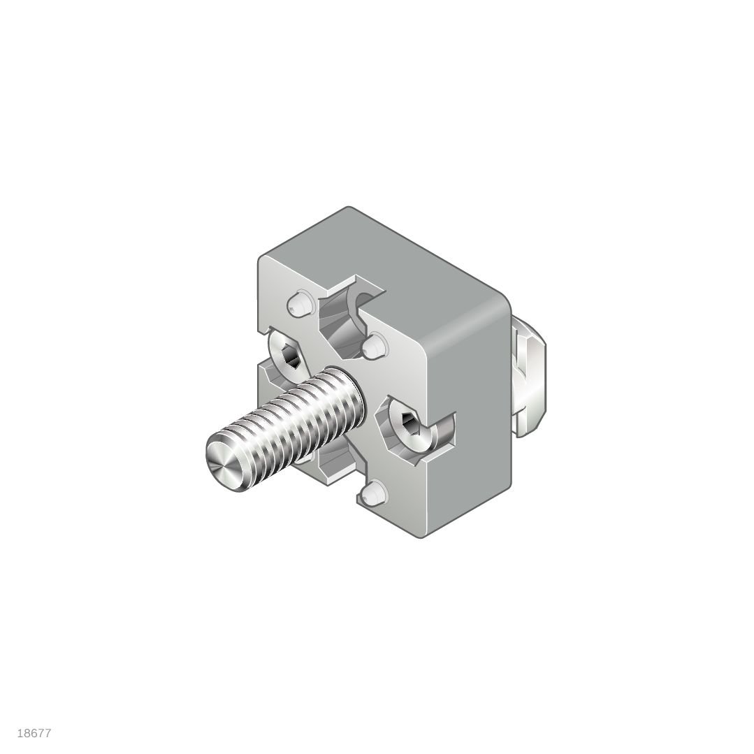 3842524476 Bosch Rexroth M4 T-Connector, Connecting Component, Strut Profile 30 mm, Groove Size 8 mm