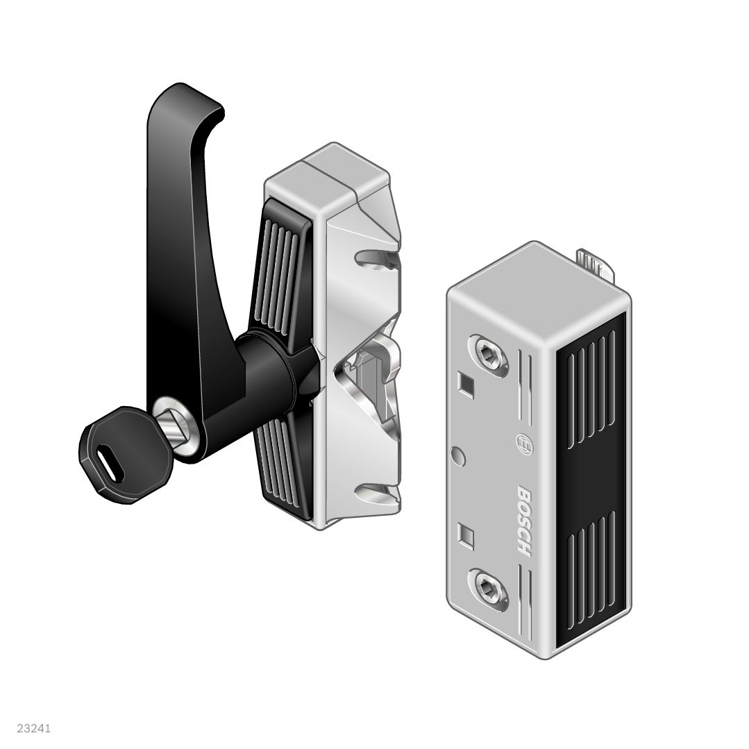 Bosch Rexroth Die Cast Aluminium Different Lock Ecosafe Protective Barrier System 8 mm, 10 Slot, 8 to 10 mm² Strut