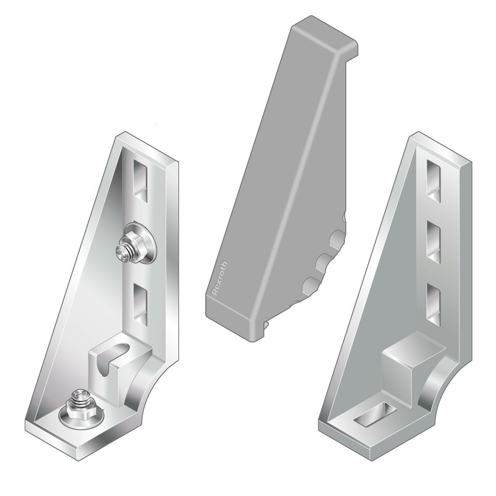 3842529006 Bosch Rexroth M8 Foundation Bracket, Connecting Component, Strut Profile 40 mm, Groove Size 10 mm