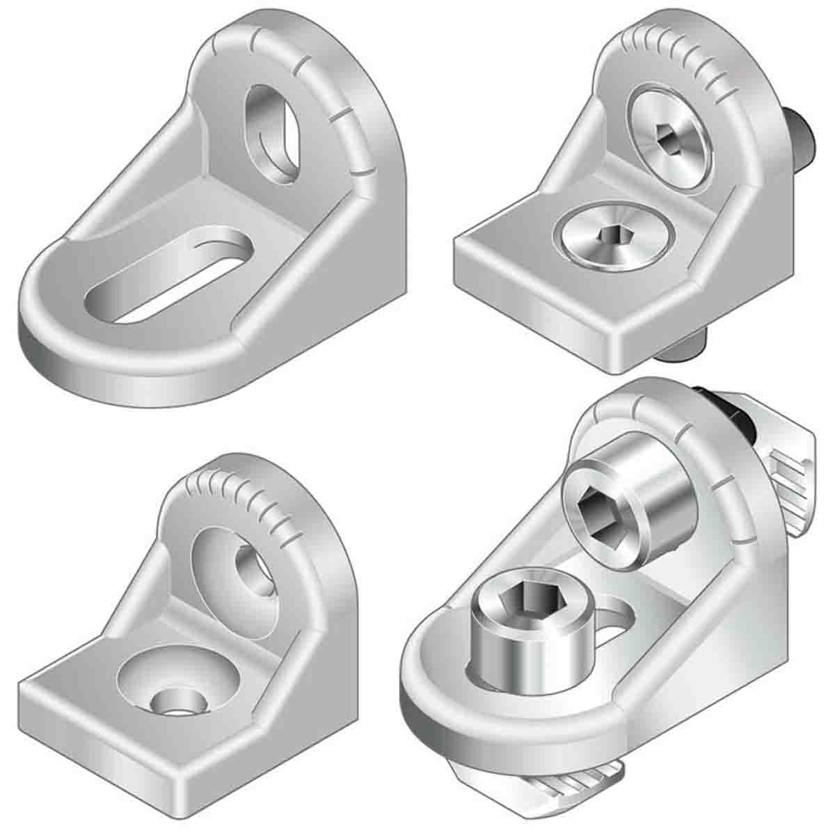 Bosch Rexroth M8 Mitre Bracket, Connecting Component, Groove Size 8 to 10 mm²