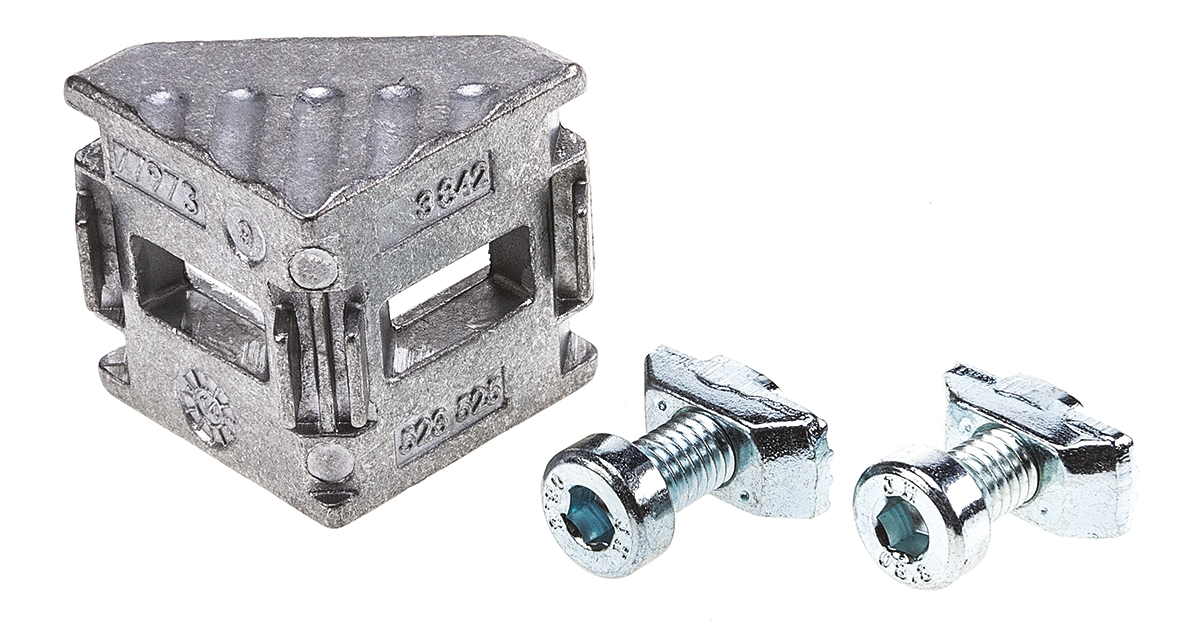 3842529383 Bosch Rexroth M8 Angle Bracket, Connecting Component, Strut Profile 40 mm, Groove Size 10 mm