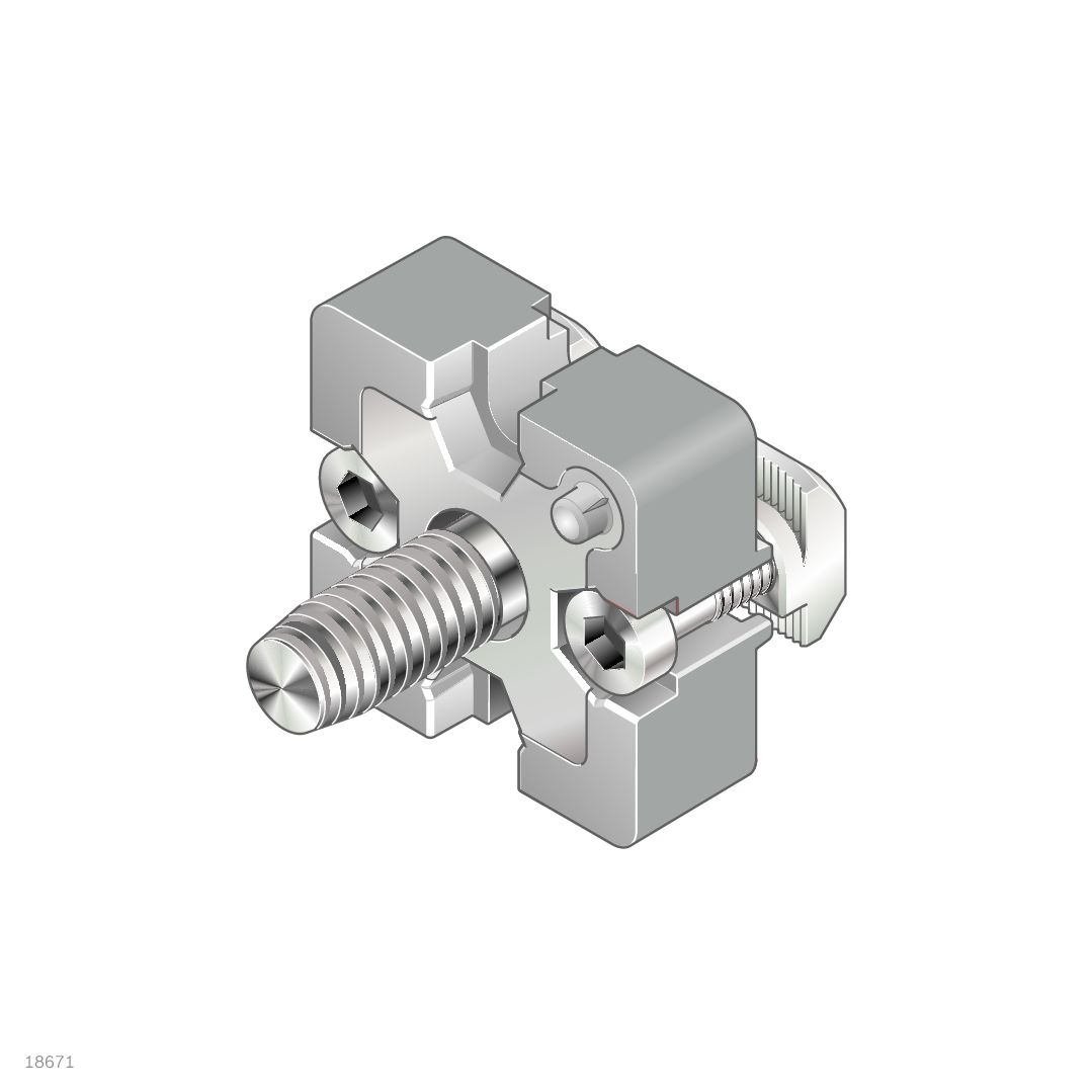 3842532195 Bosch Rexroth M6 T-Connector, Connecting Component, Strut Profile 40 mm, Groove Size 10 mm