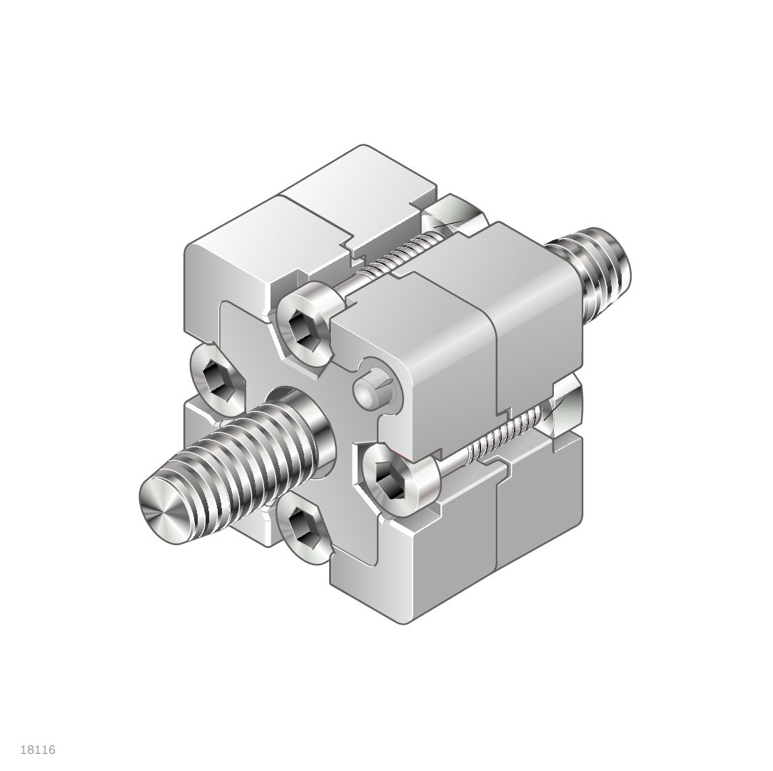 3842532196 Bosch Rexroth End Connector, Connecting Component, Strut Profile 40 mm, Groove Size 10 mm