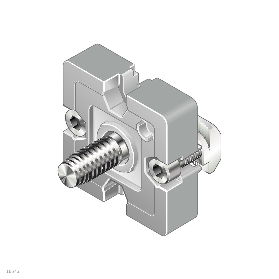 3842532198 Bosch Rexroth M6 T-Connector, Connecting Component, Strut Profile 50 mm, Groove Size 10 mm