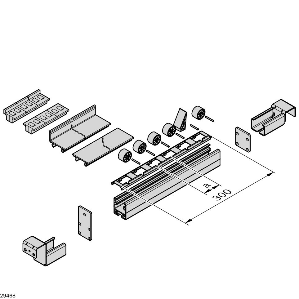 Bosch Rexroth Round Conveyor Roller Arbour 32 mm Dia. x 20 mm L, Polyethylene 120 N, 20 x 32 mm Spindle, 20mm Overall