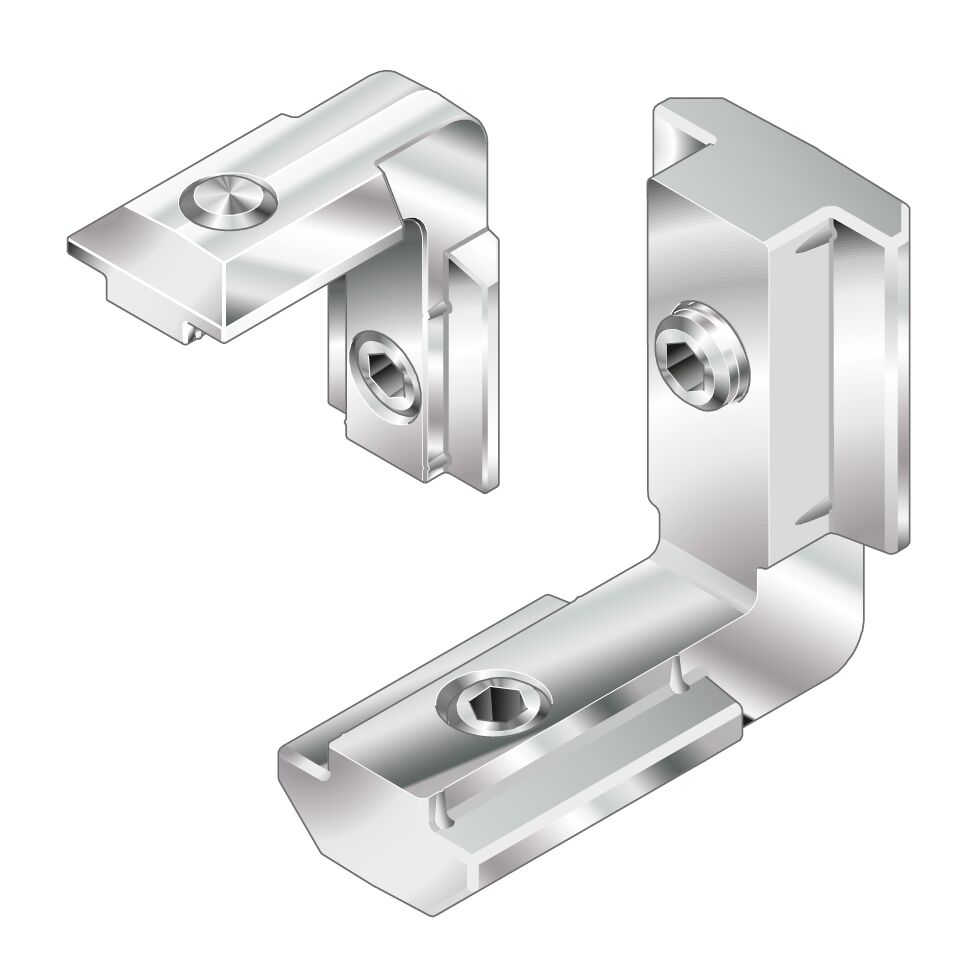3842535575 Bosch Rexroth M4 Inner Bracket, Connecting Component, Strut Profile 20 mm, Groove Size 6 mm