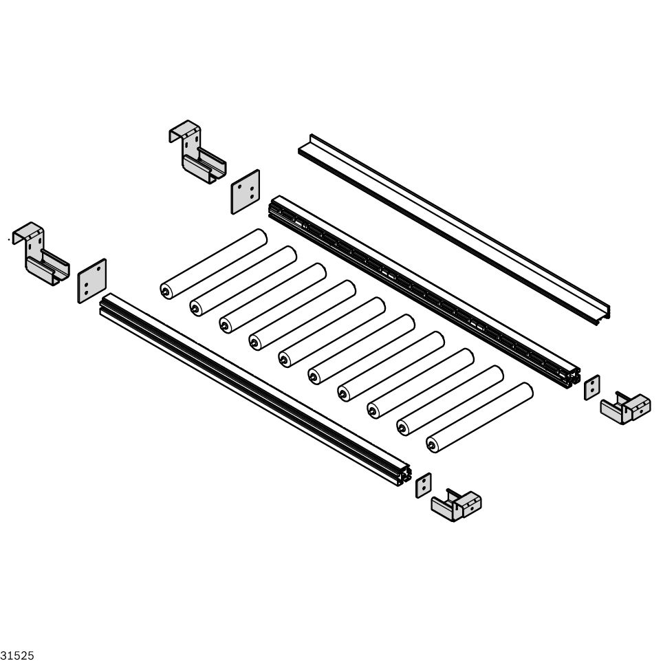 Bosch Rexroth Steel Stop Plate, 84mm x