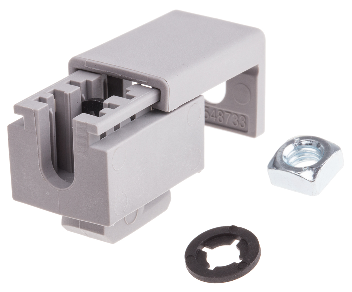3842548836 Bosch Rexroth Polypropylene Variofix Block MGE 6 mm Slot, 6 mm Strut Profile