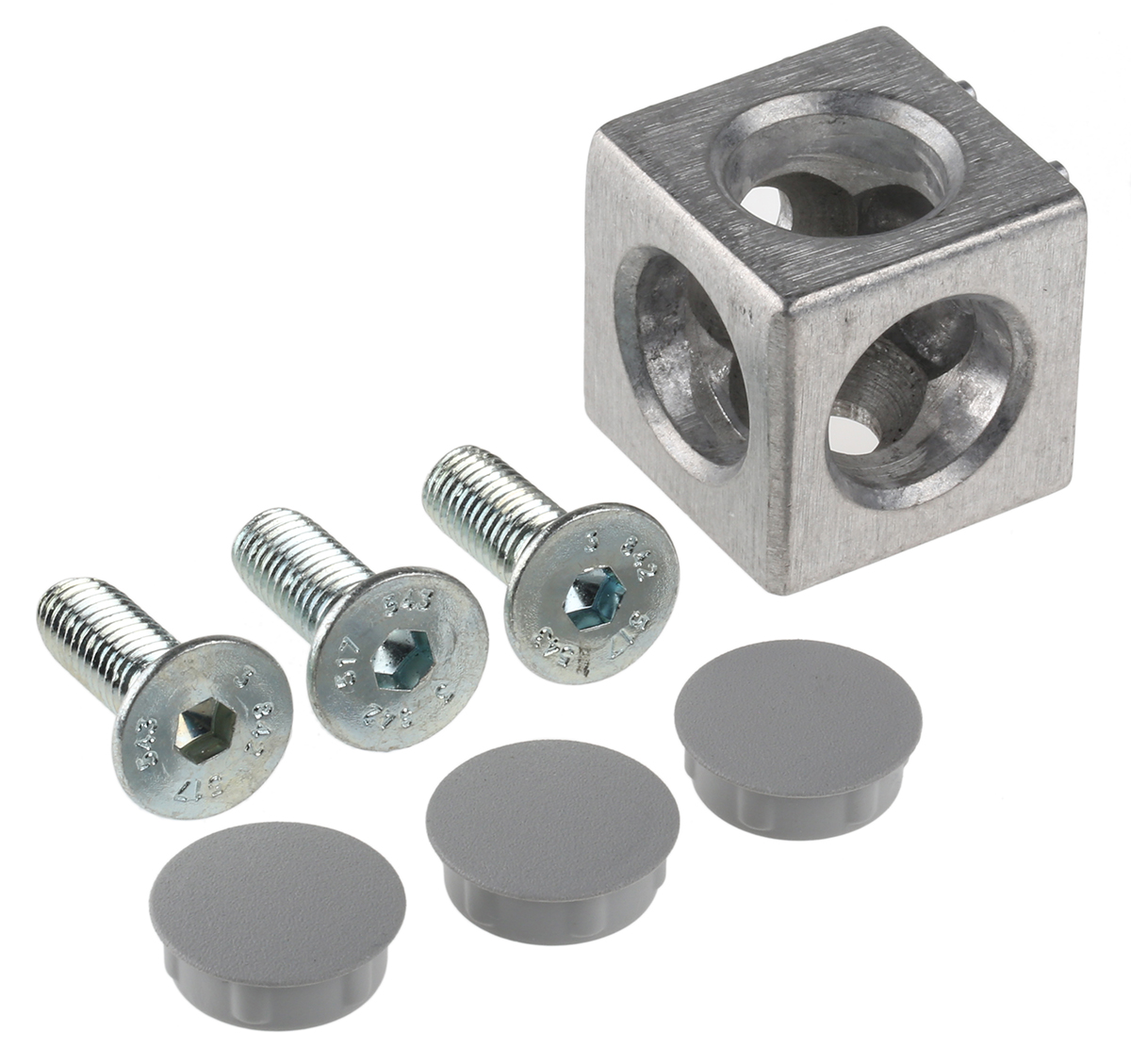 3842549864 Bosch Rexroth M6 Corner Cube Kit, Connecting Component, Strut Profile 30 mm, Groove Size 8 mm
