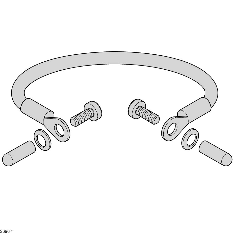 Bosch Rexroth Cable Clip, Steel, 210 mm L
